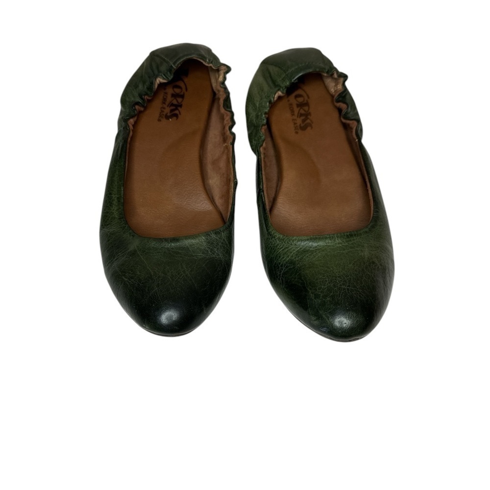Korks by Kork Ease Women’s Flats with Textured Leather and Rounded Toe Size 6.5